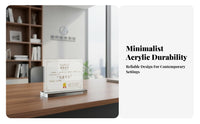 Clear Document Frame Thickened Material Acrylic Sign Holder Easy Insert Design
