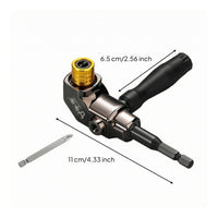 Angled Adapter Tight Confined Areas Power Tool Accessory Chrome Vanadium Steel