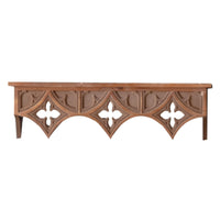 Wall Shelf with Carved Apron Versatile Carved Wall Ledge Compact for Cafe
