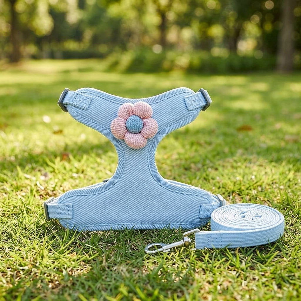 Cat Vest Harness with Leash Set, Breathable Vest Style Suitable for Cats, Adjustable Strap for Cat Walking Harness