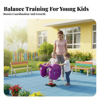 2-Person Coil Seesaw Firm-Grip Handles Playground Gear Promotes Energetic Play Colorful Design for Park, Kindergarten