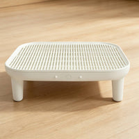 Rectangular Pedal with Slatted Grille Plastic Litter Box Step for Pet Owners, Home