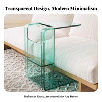 Rolling C-Table Mobile with casters Nightstand Modern Aesthetic for Young Adults