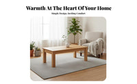 Nordic Design Rectangular Wood tea table Table Japanese and aesthetic Rectangular Coffee Table Minimalist visual appeal Living Room Furniture Sturdy Construction for Families, homeowners, Renters, Lounge Area, Home Office