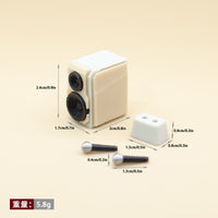 1：12娃娃屋微缩场景模型迷你音响带麦克风仿真音响过家家玩具