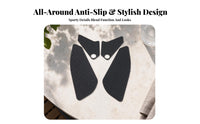 4 Pieces Hexagonal Motorcycle Tank Pad Kit Textured Motorcycle Tank Pad Protector Rounded Edges Vehicle Accessory Circular Cutouts