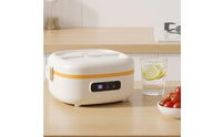 Portable Electric Lunch Box Self-Heating Electric Lunch Box with Stainless Steel Container Digital Food Warmer with Stainless Steel Container Leakproof for Office Workers, Commuters, Students, Travel, School