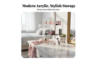 Multitiered Acrylic Stand Transparent Cosmetic Organizer Space-Saving for Women