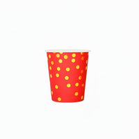 Red Foil Spot Tableware Set, Festive Party Supplies, Holiday