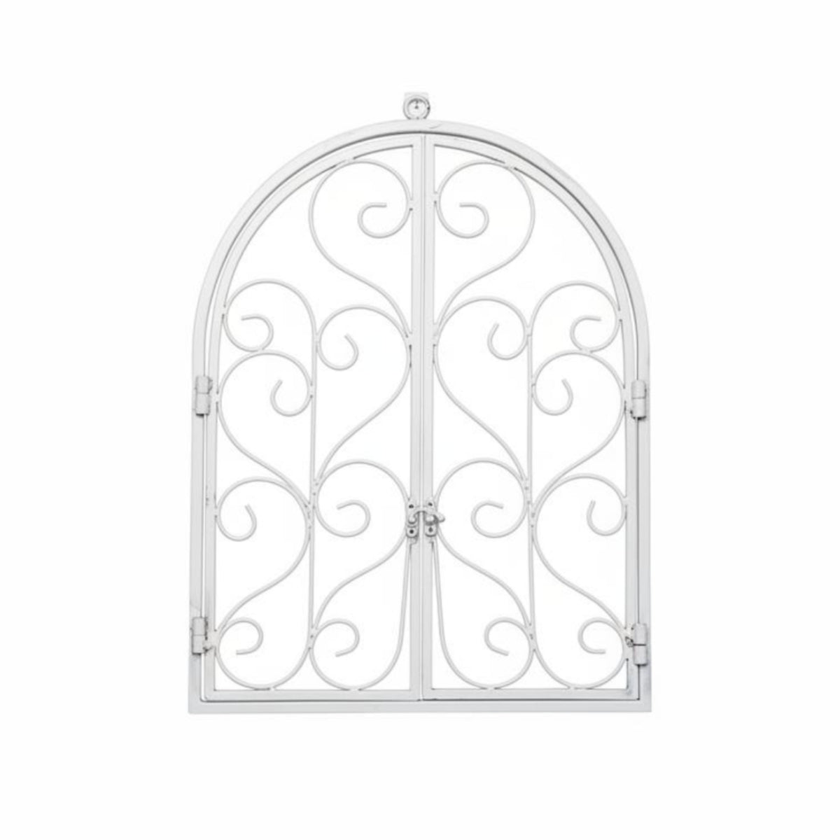Arched Faux Window Frame Iron Art Faux Window Wall Decor Decorative for Patio