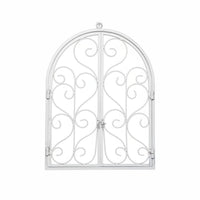 Arched Faux Window Frame Iron Art Faux Window Wall Decor Decorative for Patio