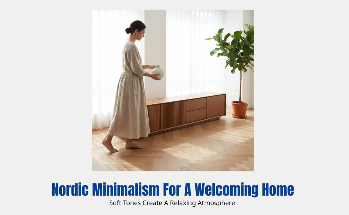 Solid Wood TV Cabinet, Modern Nordic Minimalist, Wall-Mounted Living Room Storage, Floor Standing, Small Apartment Combination