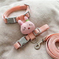 Cat Harness and Leash Walking Set, Nylon Vest Harness Leash for Kitten or Adult Cat, Walking Cat Harness with Chest Strap, Not Retractable 120cm