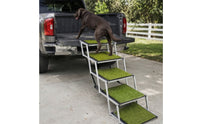 Foldable Pet Car Ramp Non-Slip 5 Steps Dog Stairs Compact Foldable Dog Steps for Dogs, Travel