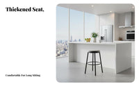 Backless Round Stool Minimalist Design Bar Chair Waterproof for Dining Room