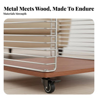Rolling Cube Shelf sectional Design Side Table Sturdy Frame for Living Room, Study