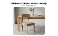 Nordic design Upholstered Wooden Chair Minimalist Design Seating Furniture Ergonomic spinerest Accent Seat Sturdy Frame for Homeowners, Restaurant Owners, Interior Designers, Dining Room, Kitchen, Cafe, Home Office