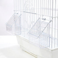 House Roof Small Bird Cage, Iron Wire Parakeet Cage for Budgie Parakeet, Secure Finch Cage with Removable Tray, Habitat for Finch Canary and Pets