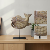 Marine Creature Sculpture with Stand Textured Decorative Marine Creature