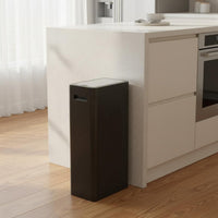 Swing Top Trash Can Large Capacity Push Top Garbage Bin Sturdy for Bathroom