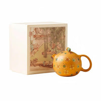 Classic Teapot Traditional Style Yixing Clay Teapot Hand Painted Floral Pattern Traditional Tea Pot