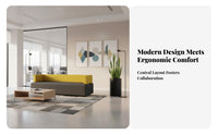 Modern look Configurable Block Sofa Minimalist Aesthetic L-Shaped sectional Sectional Unrestricted Combination Booth Seating Soft & Supportive Foam for Business Owners, Interior Designers, Apartment Dwellers, Reception Area, Waiting Room, Lobby