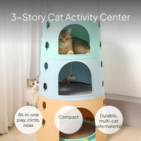 Cat Tree Condo with Scratching Pad and Ventilation