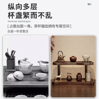 桌面双层置物架马克杯茶杯收纳整理架手办摆件多层展示架北欧风