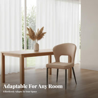 Curved spinerest Side Chair Nordic Design Home Furnishing Soft Upholstery