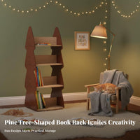 Revolving Tree-Shaped Book Display 360° Rotation Rotating Tree-Shaped Shelf Child-Safe Accessible Design for Children, Playroom