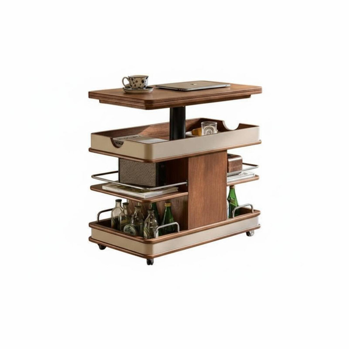 Adjustable Semi-Circular Designd Desk Foldable Rolling Semi-Circular Designd Tray Space-Saving Tilting Surface for Students