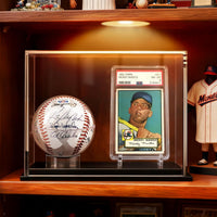 Acrylic Baseball and Card Display Case with Stand, Golf Ball Dustproof Showcase
