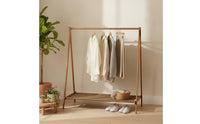 H-Shaped Clothes Rack with Base Freestanding Foldable Garment Rack Openfurniture Design for Students, Renters, Bedroom