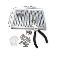 Wire Wrapping Board Beginner-Friendly Wire Wrapping Board with Pliers Jewelry Making Tool with Metal Pegs for Crafters