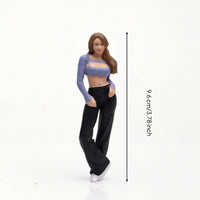 Miniature Woman Figurine Detailed Miniature Woman Figure Compact Female Figurine for Collectors