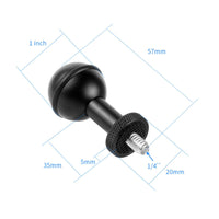 1-Inch Inch Ball Clamp Underwater Use Butterfly Clamp Mount Stable Grip