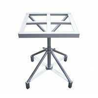 Spray Painting Table Steel Rotating Worktable Heavy-Duty Turntable with Metal Lattice Surface for Hobbyists, Studios