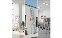 Aluminum Ladder Foldable Ladder with Anti-Slip Steps Heavy Duty for Homeowners, Contractors, Home Maintenance, Outdoor Installation, Renovation