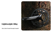 Cycling Bike Crankset Lightweight Hollow Aluminum Crankset Bike Comp Single Nt High Rigidity Frosted Finish