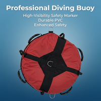 Surface Marker Buoy Scuba Diving, High Visibility Dive Flag, Inflatable Marker B #variant:Freediving Buoy