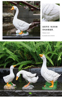 鸭子摆件户外别墅庭院花园草坪景观鹅动物雕塑装饰室外现代简约
