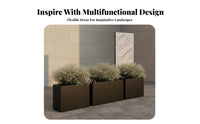 Planter Box with Trellis Metal Outdoor Raised Planter Container Rust-resistant Frame Vertical Garden Feature Sturdy Structure Suitable for Gardeners Courtyard Balcony Commercial Entrance Homeowners