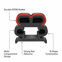 Car Door Seal Strip, Automotive Weatherproofing Seal, Soundproof Noise Reduction #variant:Extra Large Size, Front Hood