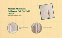 No-drill aluminum towel rack