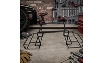 Motorcycle Rear Cargo Rack Black Motorcycle Rear Luggage Rack Telescopic for Commuters