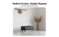 Square Upholstered Footstool Hardwood Wood Legs Upholstered Cube Stool Multi-Functional small-sized Size for Homeowners