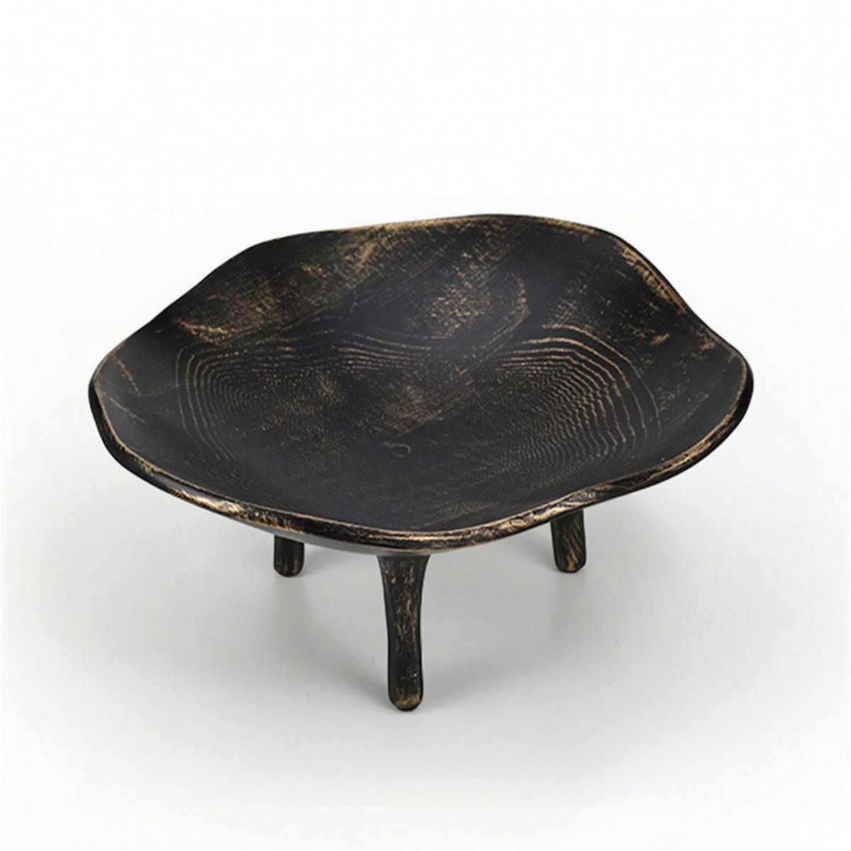 Resin Fruit Tray Irregular Fruit Tray with Legs Modern Footed Bowl for Table