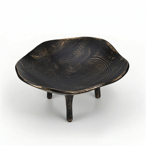 Resin Fruit Tray Irregular Fruit Tray with Legs Modern Footed Bowl for Table