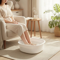 Shallow Plastic Wash Basin Shallow-Depth Wash Basin with Rolled Rim Easy to Clean Washbasin Sturdy for Renters, Students, Bathroom, Laundry Room