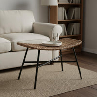 Entryway Shoe Stool Handwoven Rattan Stool Minimalist Home Seating for Living Room, Balcony
